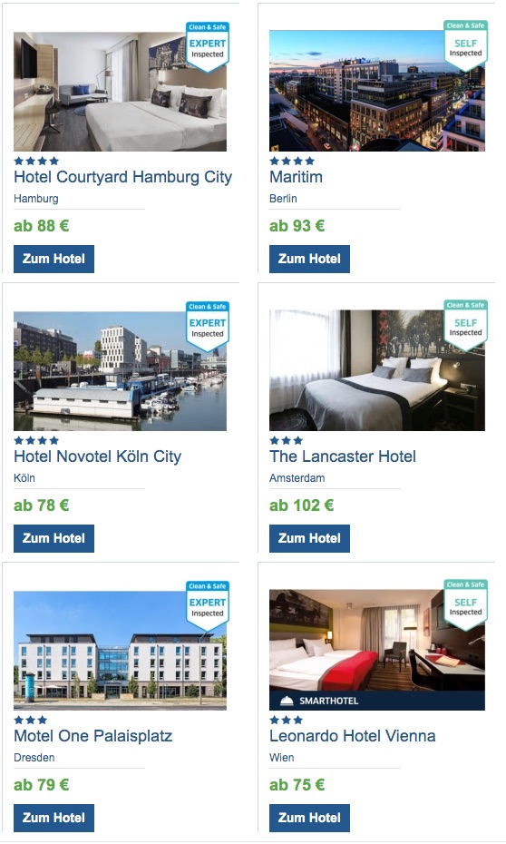 Clean & Safe Hotels bei HRS